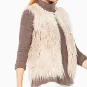 BCBG pink fur vest